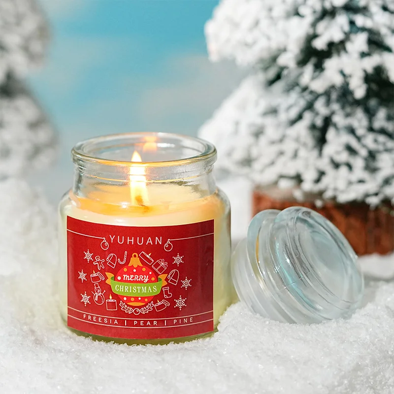 Custom Label Logo Jar Holiday Gift Soy Wax Wholesale Aroma Candles Fragrance Oil Candle Scented