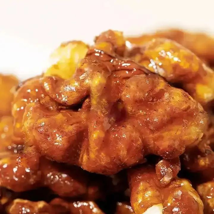 Casual canned snack sweet amber syrup walnut with Sesame