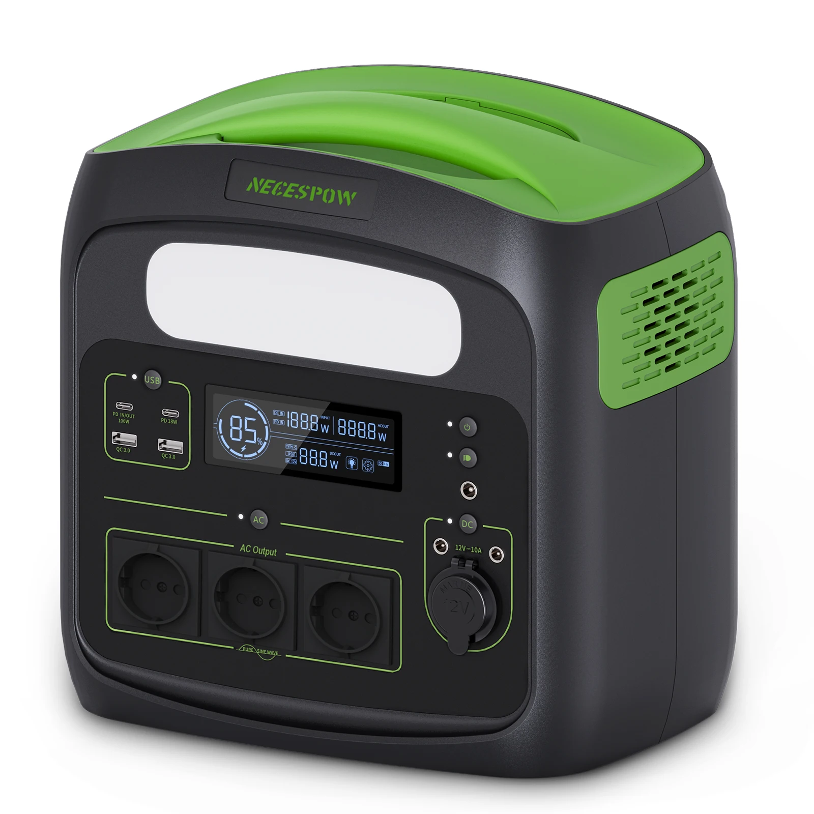 Newsmy N7576 электростанция NECESPOW 700 Вт портативная уличная батарея LiFePO4 солнечная зарядка аварийная Резервная мощность 576Wh/180000mAh