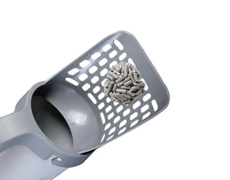 Integrated cat litter shovel, plastic cat litter bin with garbage bag, household cat toilet cat litter shovel