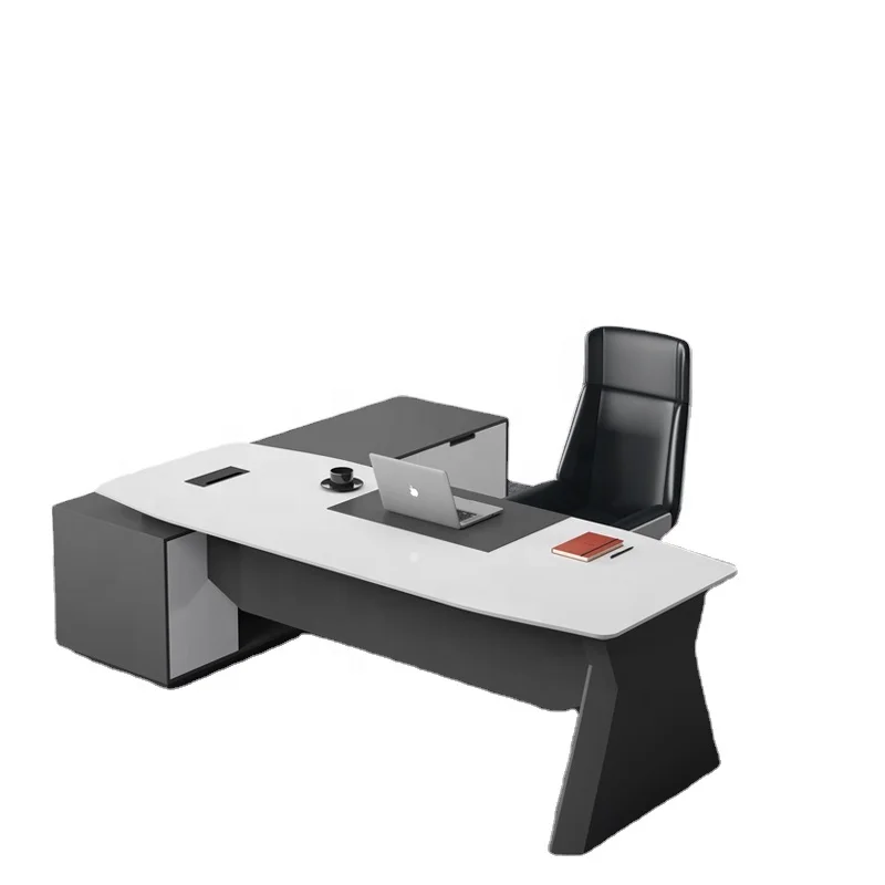 modern boss president Office desk fashion supervisor manager computer workstation and chair
