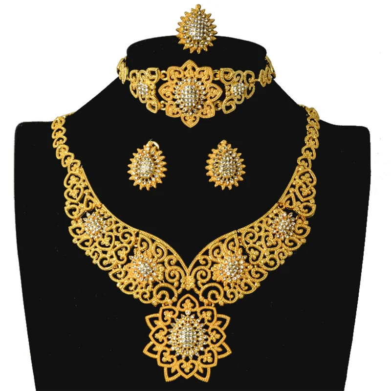 China Wholesale Children Cheap Charming Fashion Sterling Silver Casual Zircons Heavy Bridal Wedding Jewelry Set