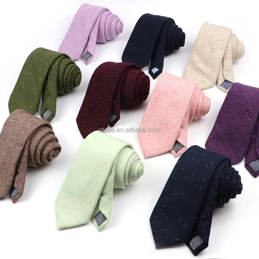 New Style Wool Viscose Tie 7cm Ties Fluffy Streak Corbata Slim Striped Necktie Cravat Clothing Accessories Warm Grid Ties