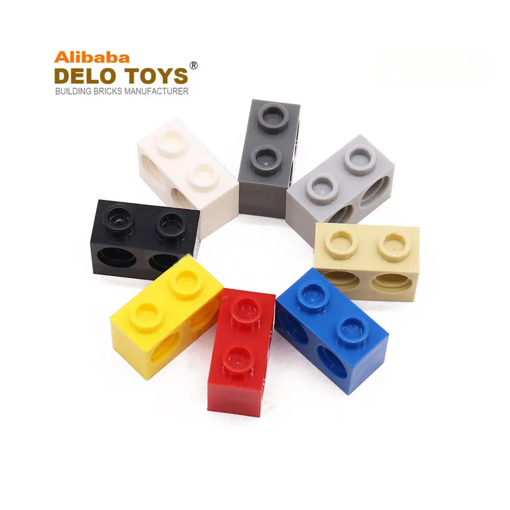 plastic toys building blocks bricks Technic, Brick 1 x 2 with Holes (NO.32000)