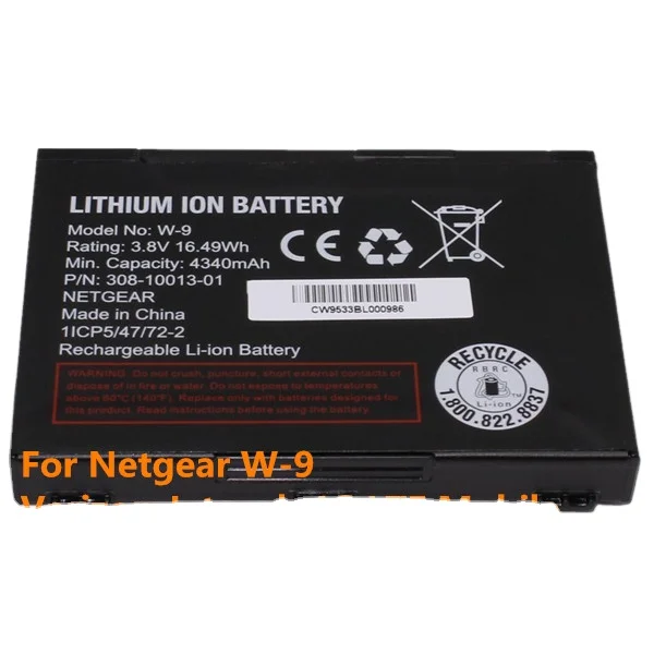 Sierra Wireless W-9 W9 Battery for Netgear AirCard 810S 815S AC791L AC810 4G LTE Mobile Hotspot 3.7V 4340mAh
