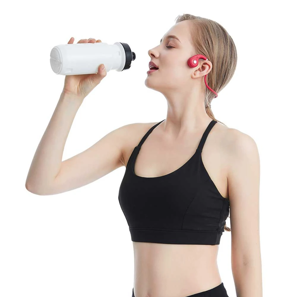 Bluetooth 5.0 wireless headsetSweat Resistant Sports Earphones with Microphone Volume Control Bone conduction headphones