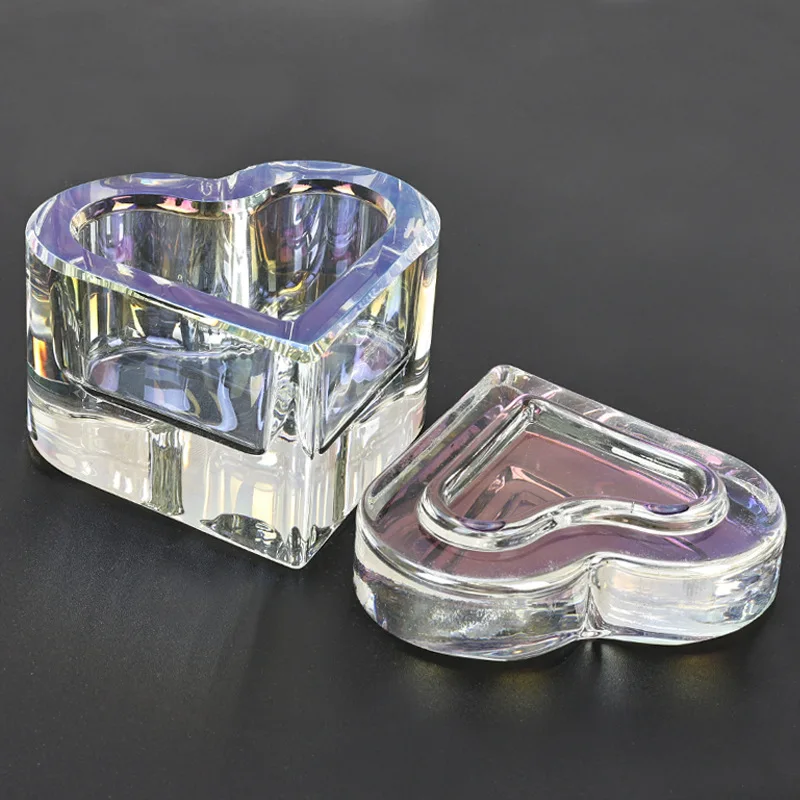 New Crystal Nail Art Dishes Liquid Powerder Nail Monomer Liquid Cup Nail Dappen Dish With Lid