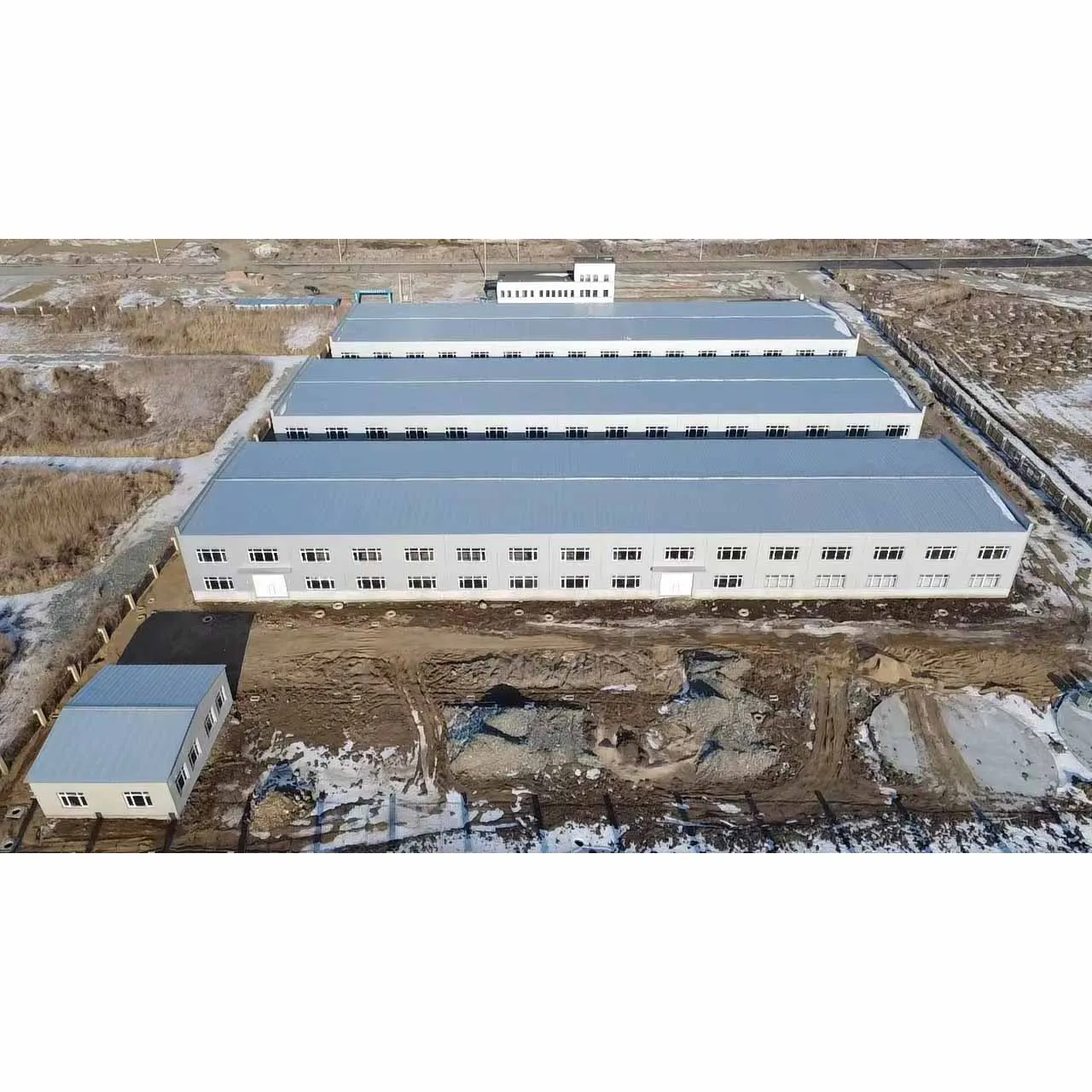 Prefabricated Steel Warehouse Hangar Light-Weight Metal Frame Workshop Building with Services of Welding Cutting Bending