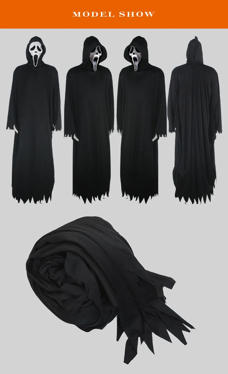 Custom adult scary halloween costumes skeleton ghost Adult masquerade horror costume show halloween adult couple costumes