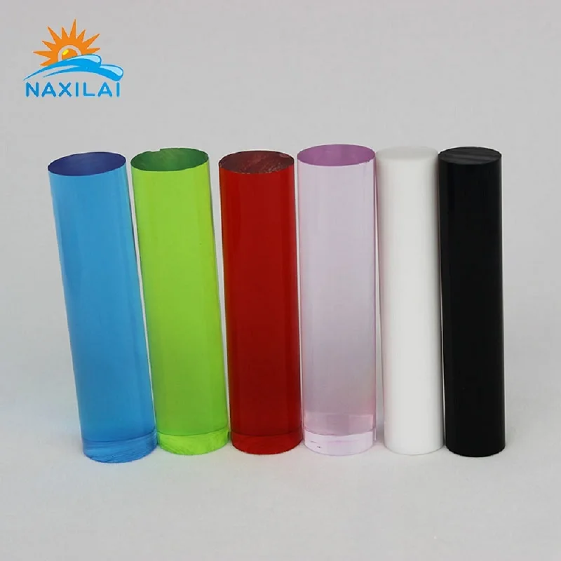 Naxilai Led Lighting Colored Acrylic Rod Plastic Bar 25mm Diameter and 70mm Length 26pcs for Peg Board