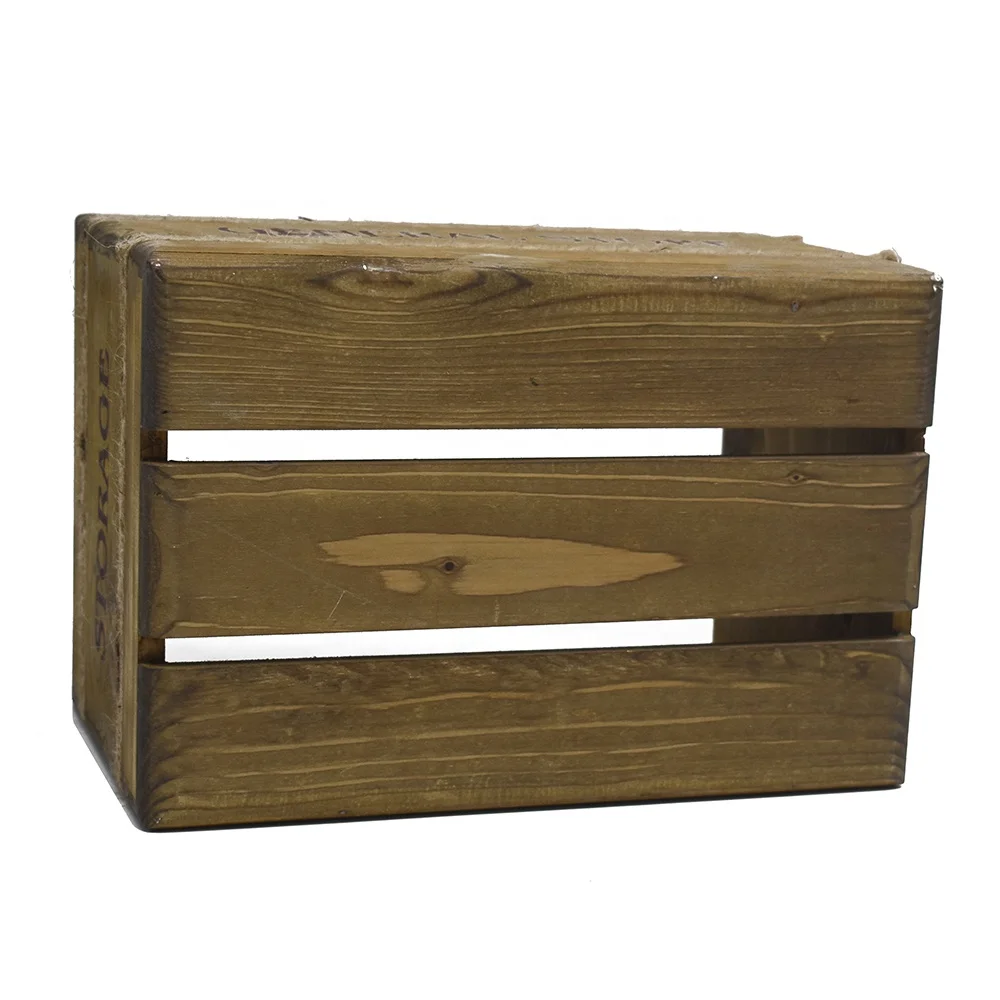 Amazon Wooden Crate for Storage Decorative Wood Boxes Home Books Clothes Toys Box Basket Bin