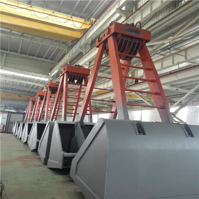 FSG Port and Jetty Loading Ore Graain Coal Mechanical 4 Ropes Dual Shell Grab