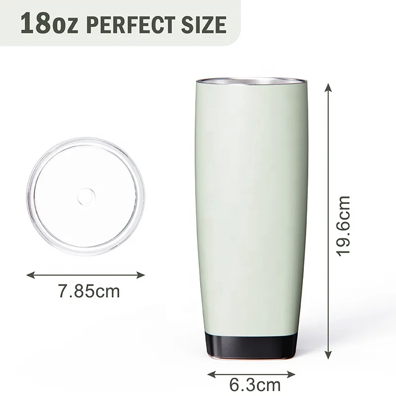 New Arrival wholesale 18oz Double Wall stainless steel Two-color Gradient Plated Tumbler Mugs Cups with lid and straw