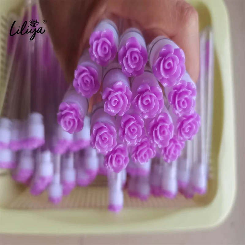 Hot-selling luxury multi color cleaning spoolie reusable mascara eyelash eyebrow brush with tube and comb