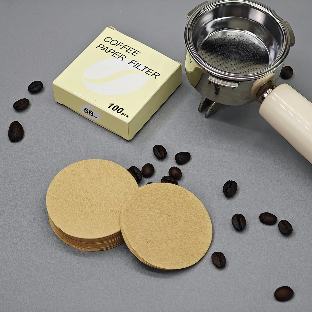 Wholesale Natural Color Heat-Sealed Circular Coffee Filter Disposable Pour Coffee Filter Environmentally Friendly Coffee Filter