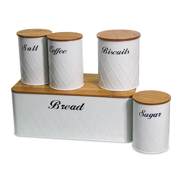 Hot sealed storage tank set tea can coffee can kitchen storage tank galvanized iron sheet gold