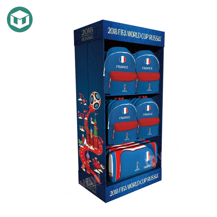 Customized Promotion Corrugated Floor Display Stand Pillow Display Shelves for Retail Stores