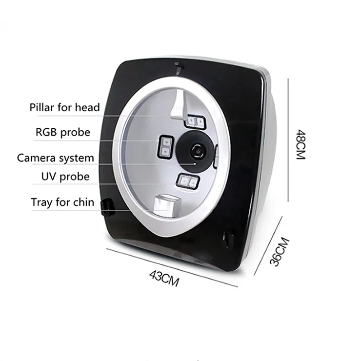 Skin Analyzer Facial Tester Face Moisture&Oil  Elastic  Age Check Fluorescent Meter