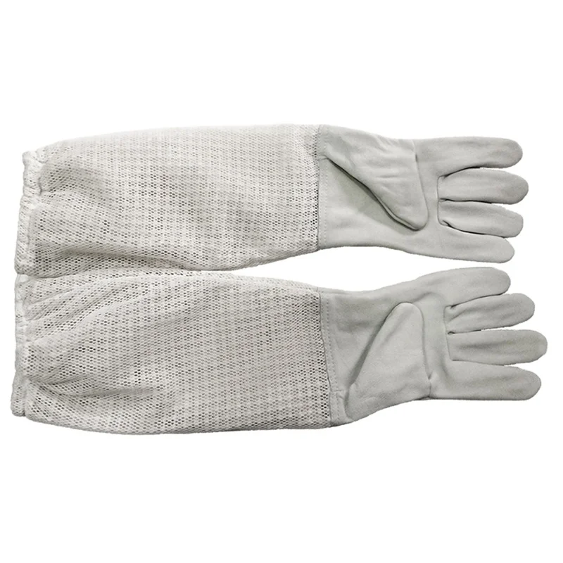 Ventilated Bee keeping Gloves 3 Layer Bee Gloves sheepskin Safety Gloves with long cuff for Beekeeping Supplier