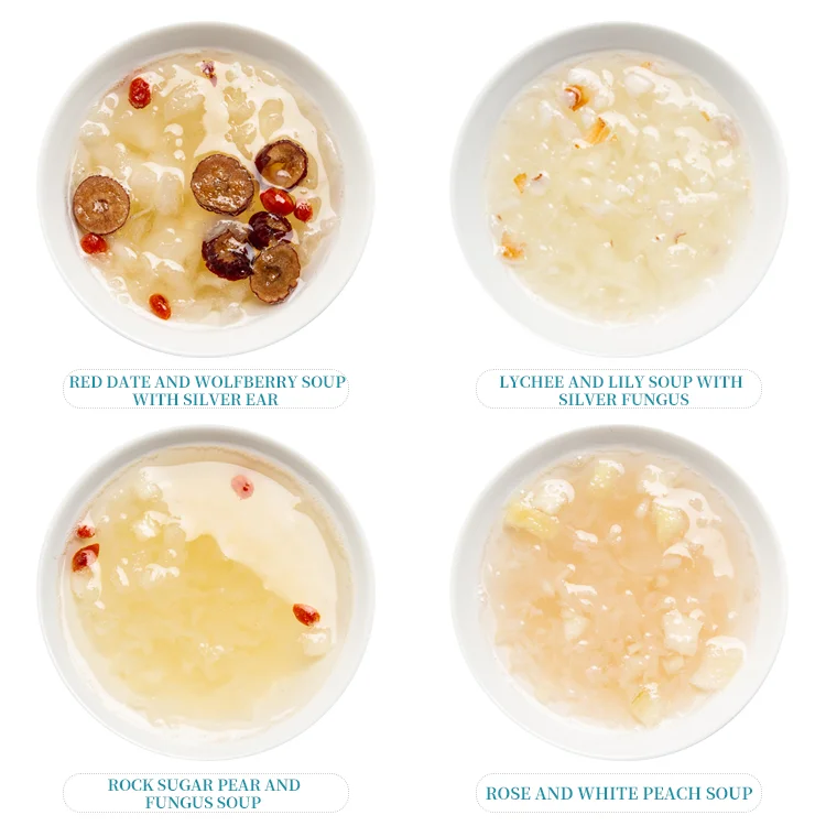 No Boil Silver Fungus Instant Soup Freeze Dried Silver Fungus Soup