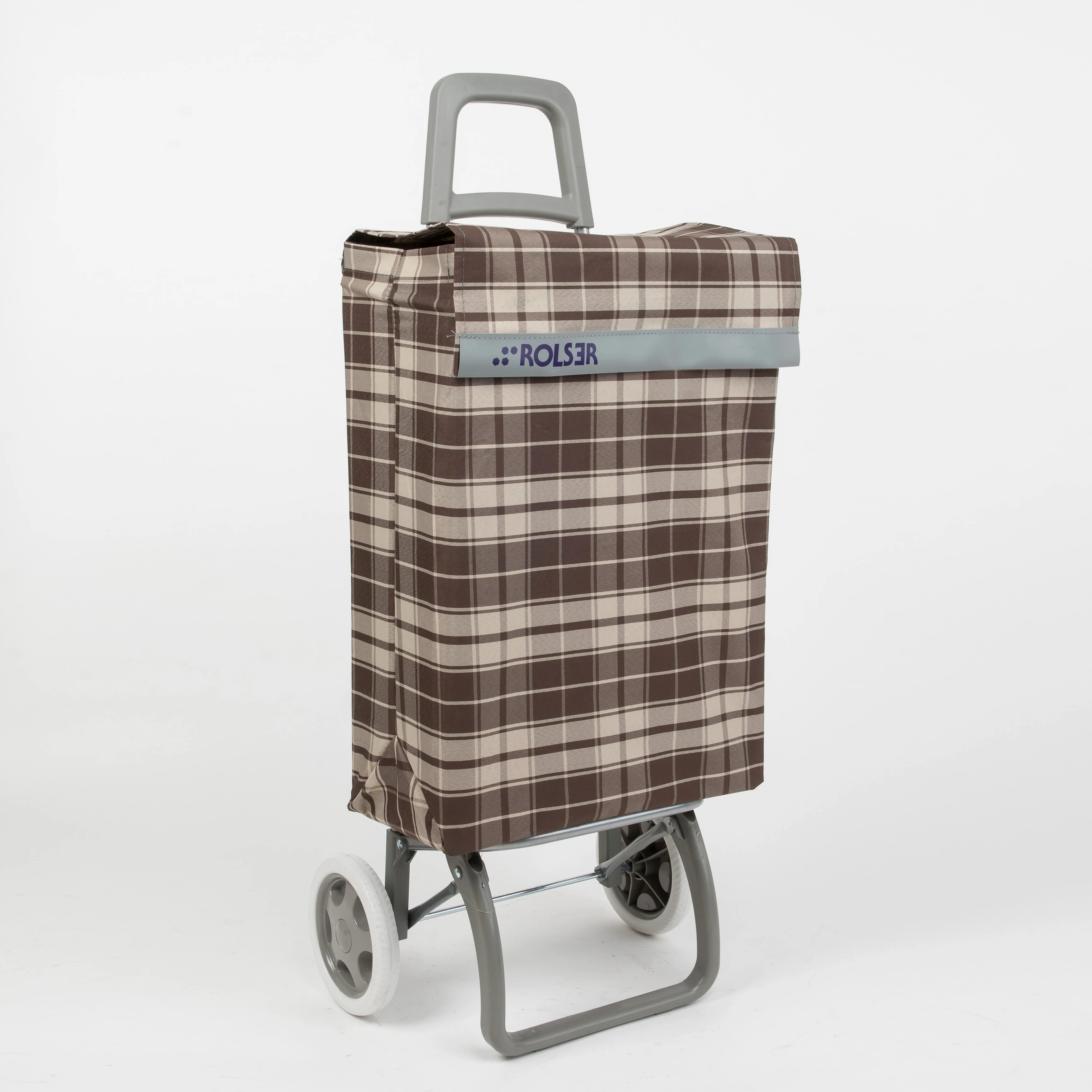 Light weight 2 wheel carbon steel shopping trolley with steel frame