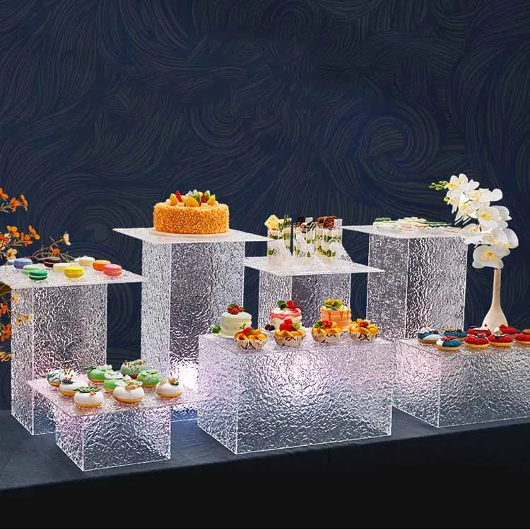 wedding backdrop acrylic plinth white dersser display stand party decoration round cylinder cake pedestal sets