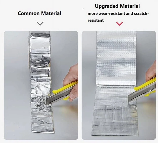 Hot Selling Aluminium self Adhesive Butyl Tape Super Strong Butyl Aluminum Foil Waterproof Tape