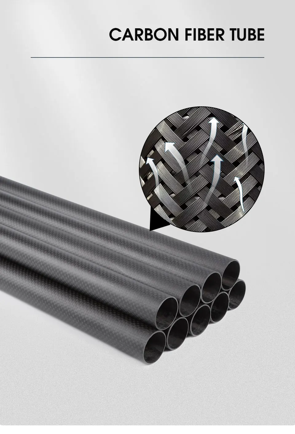 High quality 3k twill plain weave square octagon oval round carbon fiber tubes High quality Carbon Fiber oval tube