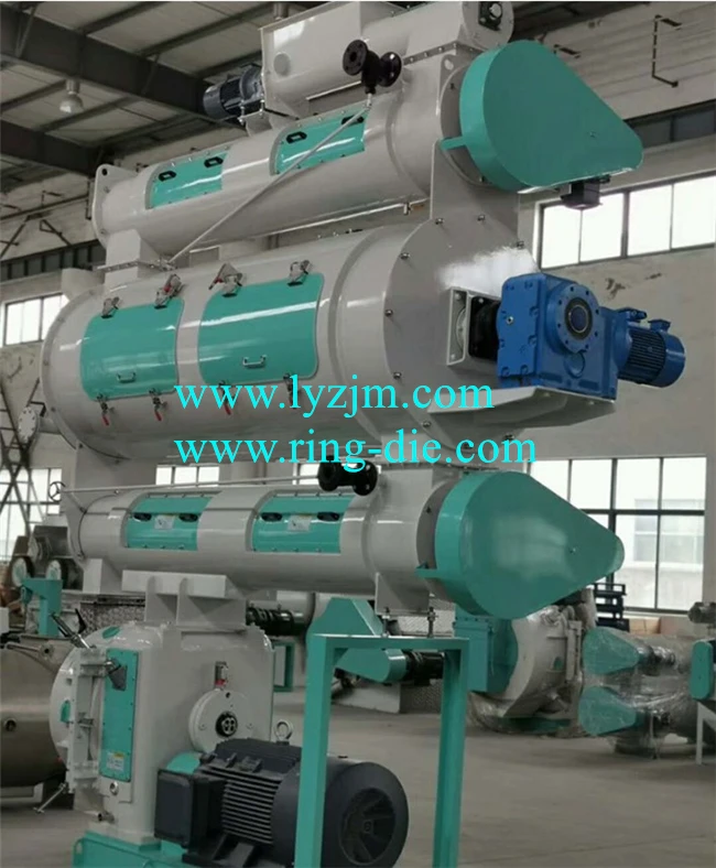 CE SZLH350 / SZLH420 / SZLH508 shrimp fish crab feed pellet machine aquatic fish feed pelletizer with 3sets conditioners