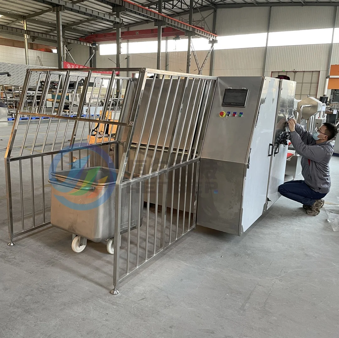 Henger automatic trolley washer wheel bin cleaning jet washer machine