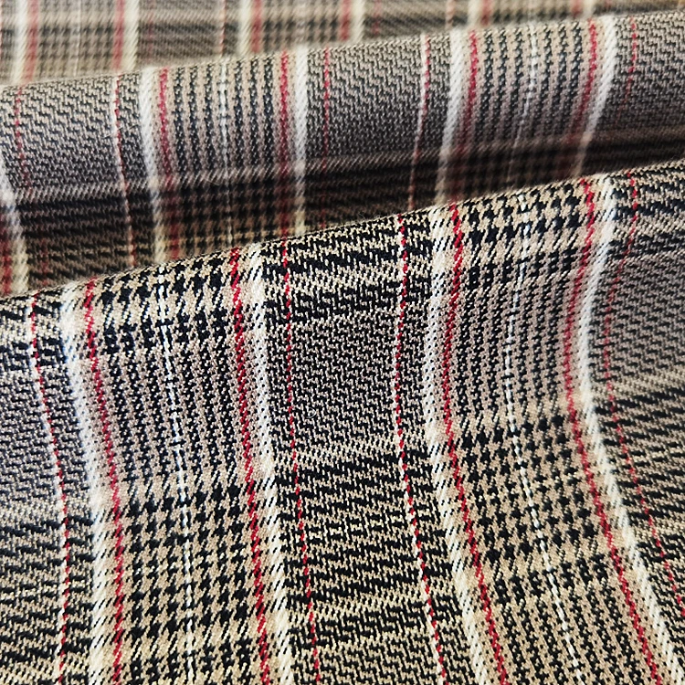 Хорошее качество tr подходящая TR спандекс г/м2 окрашенная пряжа тканая ткань для длинного пальто для женщин