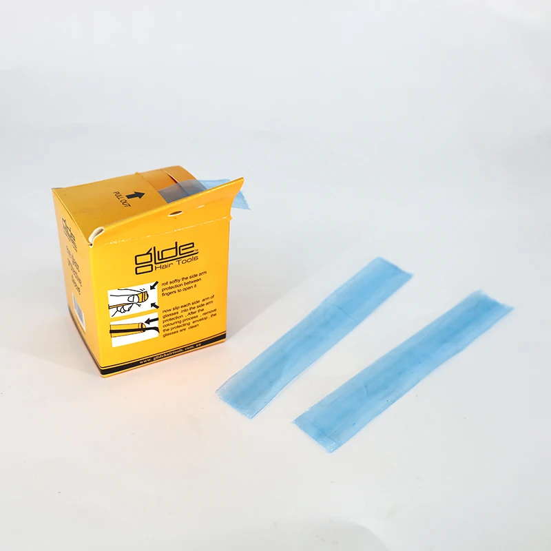 Disposable Plastic Covers for Glasses Legs Slender Frame Bag Twist Cap Hair Salon DIY Styling Tool Dyeing Coloring Protector
