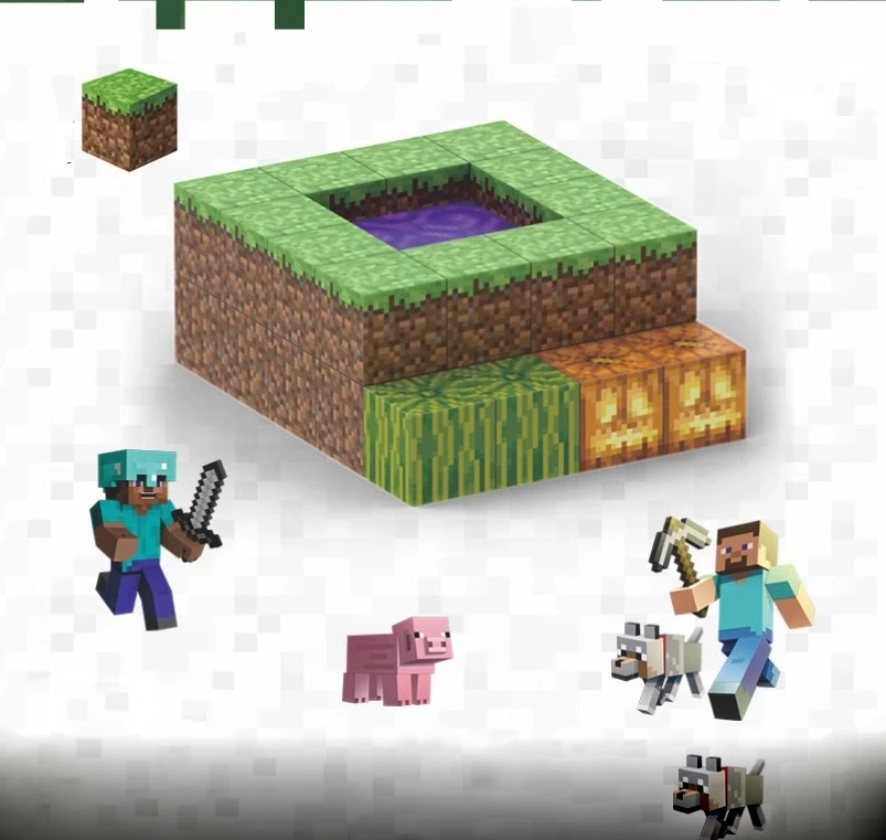 New Arrivals Educational 3d DIY Block Innovative Products Montessori Magnetic Magic Cube My World Building Blocks Toys for Kids