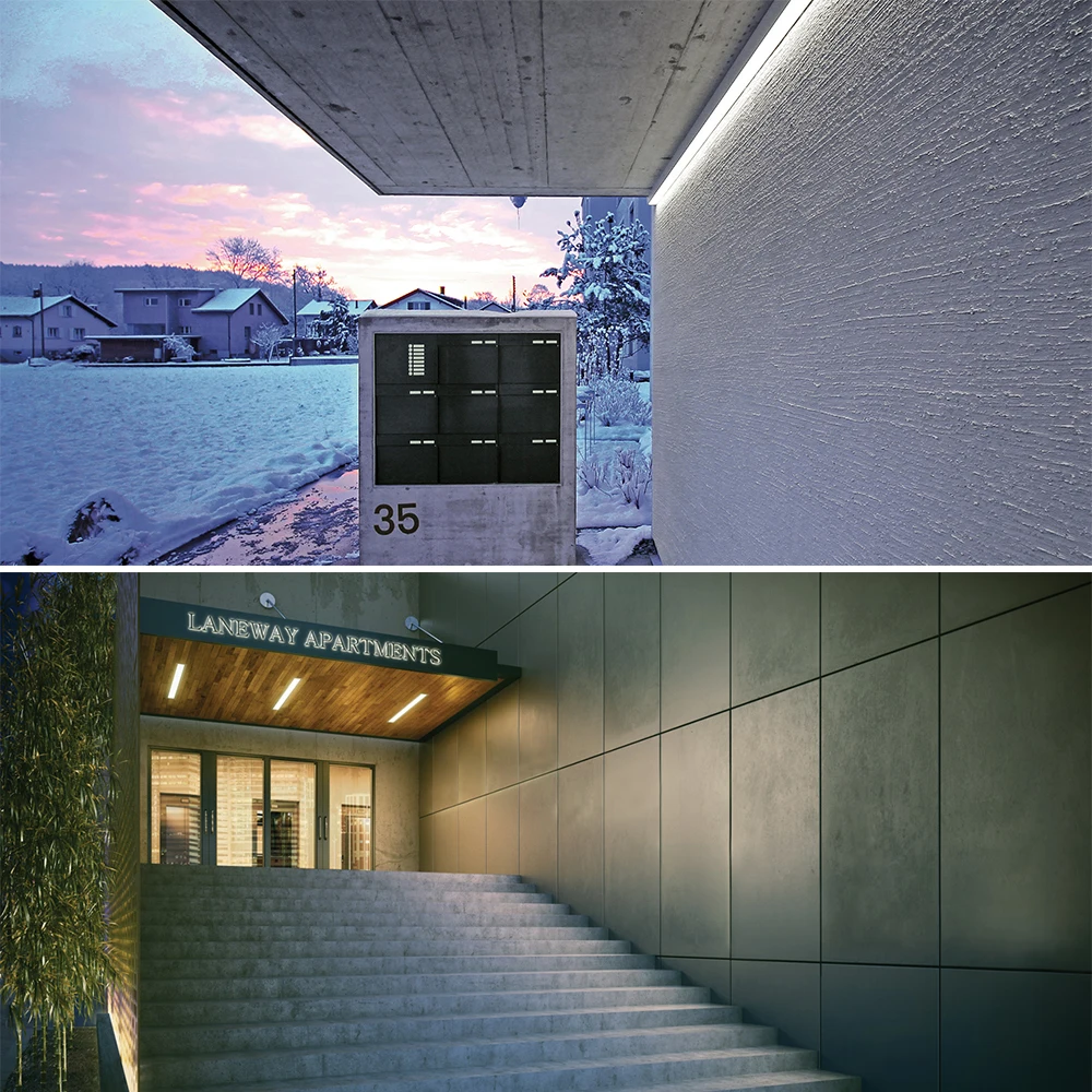 L8989-WW45S 4ft ip66 waterproof linear street light 3000k led linear light non-linkable outdoor linear led underground light