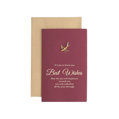 Greeting Gift Card And Envelope Pack Happy Birthday cards Thanksgiving Paper Craft Mothers Day Thank You Cards Custom With Logo