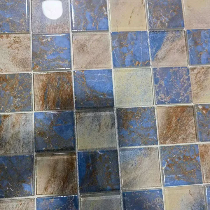 Wall decoration Brick Mosaic Crystal Glass Mosaic floor glass mosaic tiles for swimming pool tile