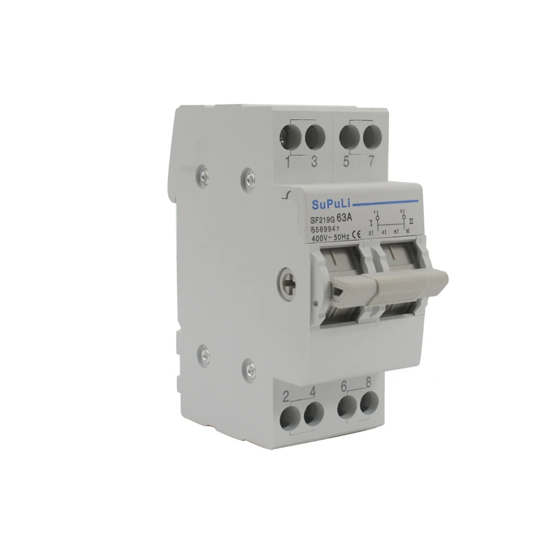 SF219G 40A 63A 400 В модульный переключатель переключения MTS Din-рейка двойной выключатель питания ручной