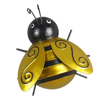 Newart metal luster bee decor interior outdoor wall art wall sculpture for garden fence room mesh wall accessories