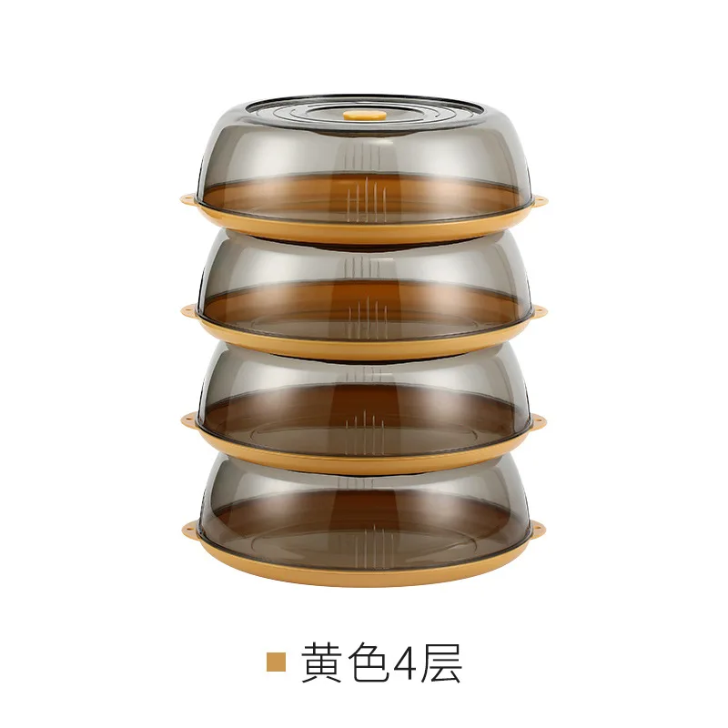 Multilayer  Dust Proof  european style creative cake dish with cover desert display tray tableware Fancy dinner plates