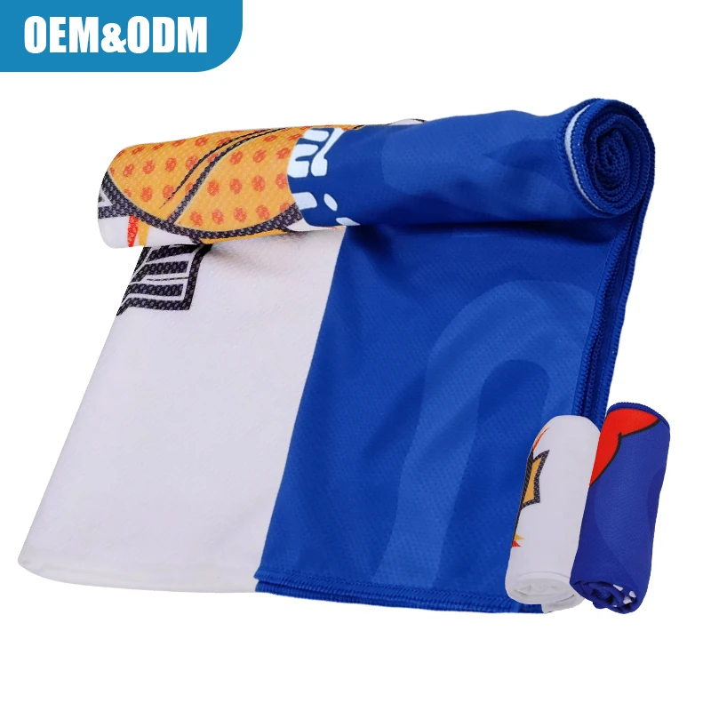 Custom Designed Multi-Color Breathable Polyester & Microfiber Quick Dry Gym Sports & Yoga Cooling Neck Towel Adults Soft Logo