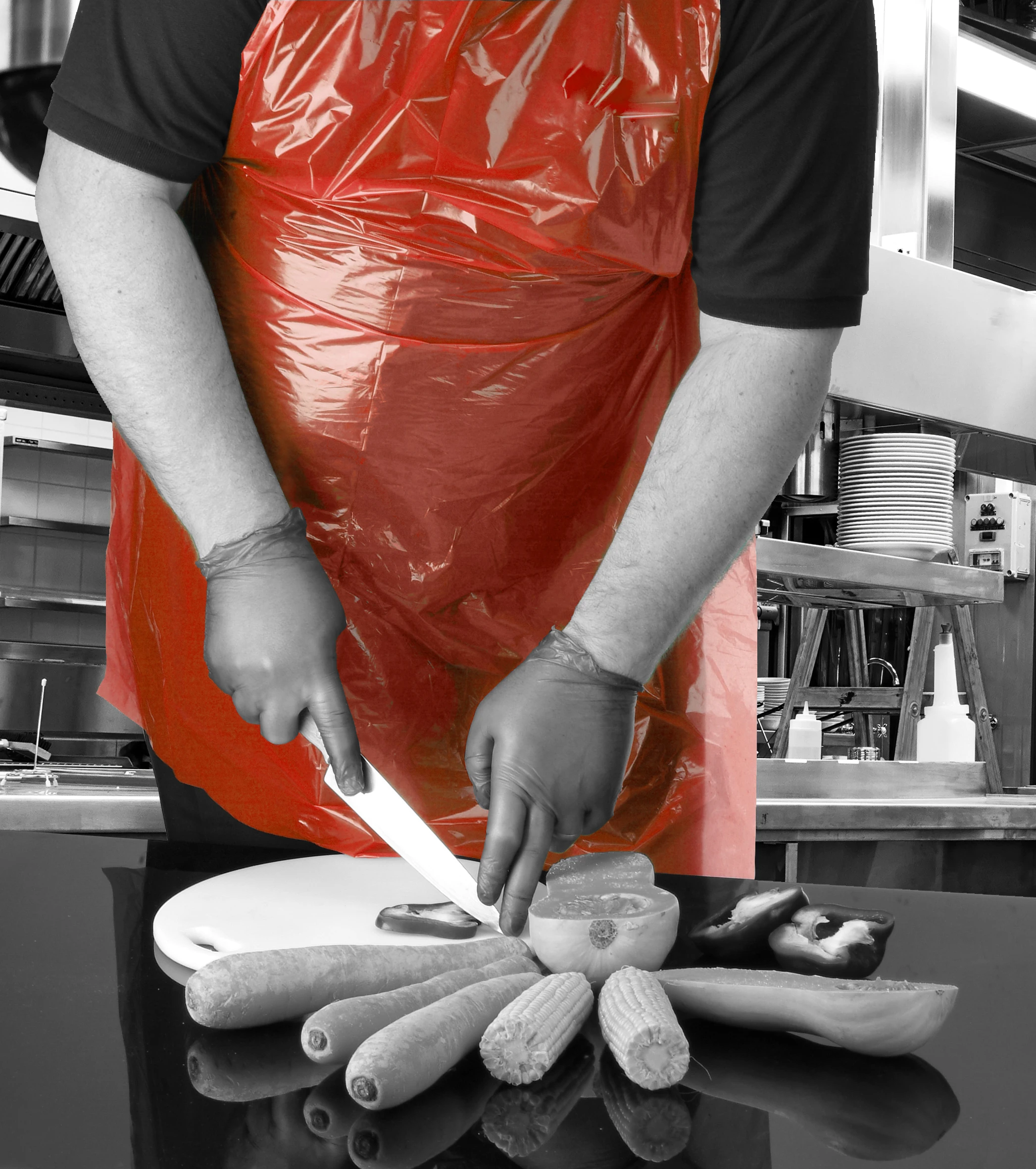 disposable plastic apron HDPE CPE medical pe aprons make machine kitchen hairdresser hair salon use apron making machine