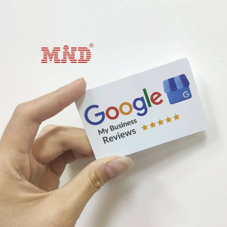 Пользовательский обзор Google NFC Card Social Media Card Reviewing на Google Business Cards RFID