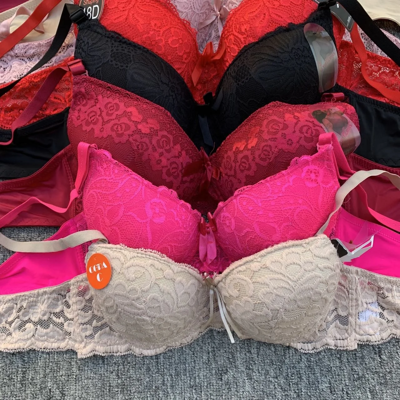 Plus size 36D-48D very cheap padded wholesale push up big cup bra and underwear for ladies Turkey Tunisia Sweden