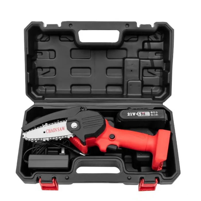 
High Quality Portable Mini Cordless Electric Chainsaw With 4 Inch Guide Plate 