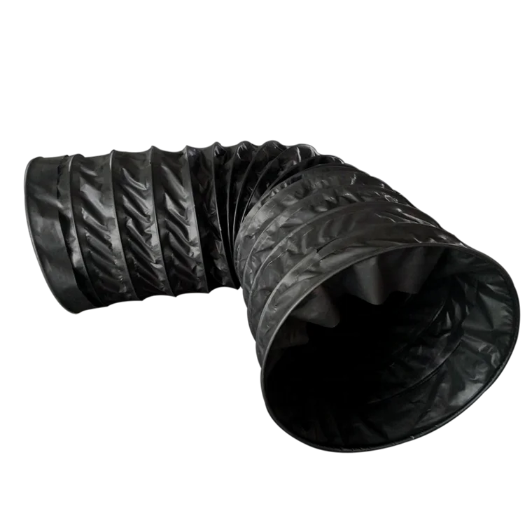 Customized black pvc spiral compressible reinforced air duct hose for coal mine ventilating