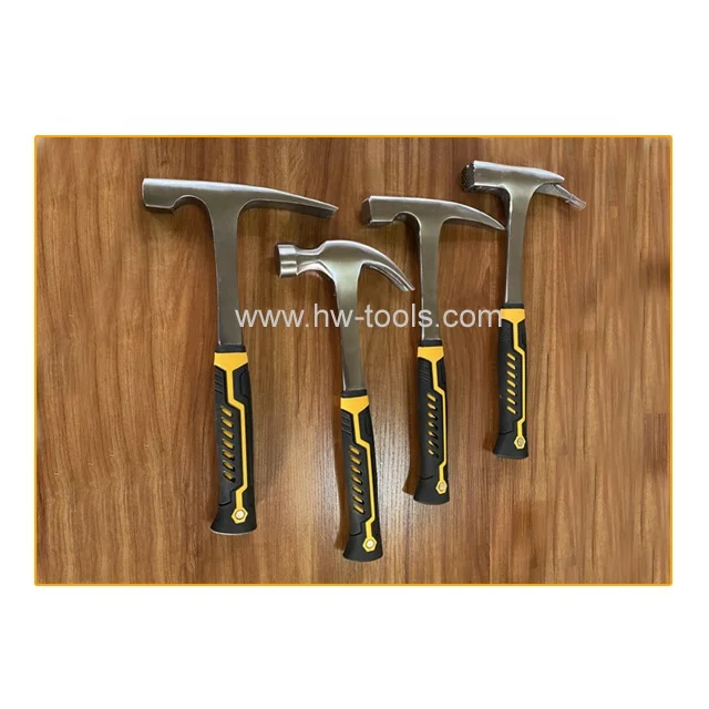 Hammer factory wholesale roofing hammer with whole metal handle one piece hammer