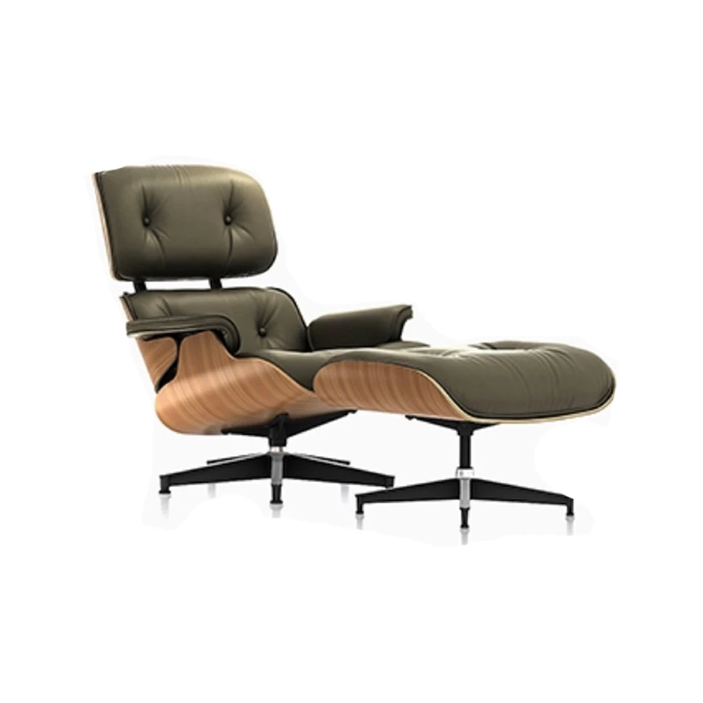 Fashion PU Leather relaxing without wheels manager adjust recling chair with footrest