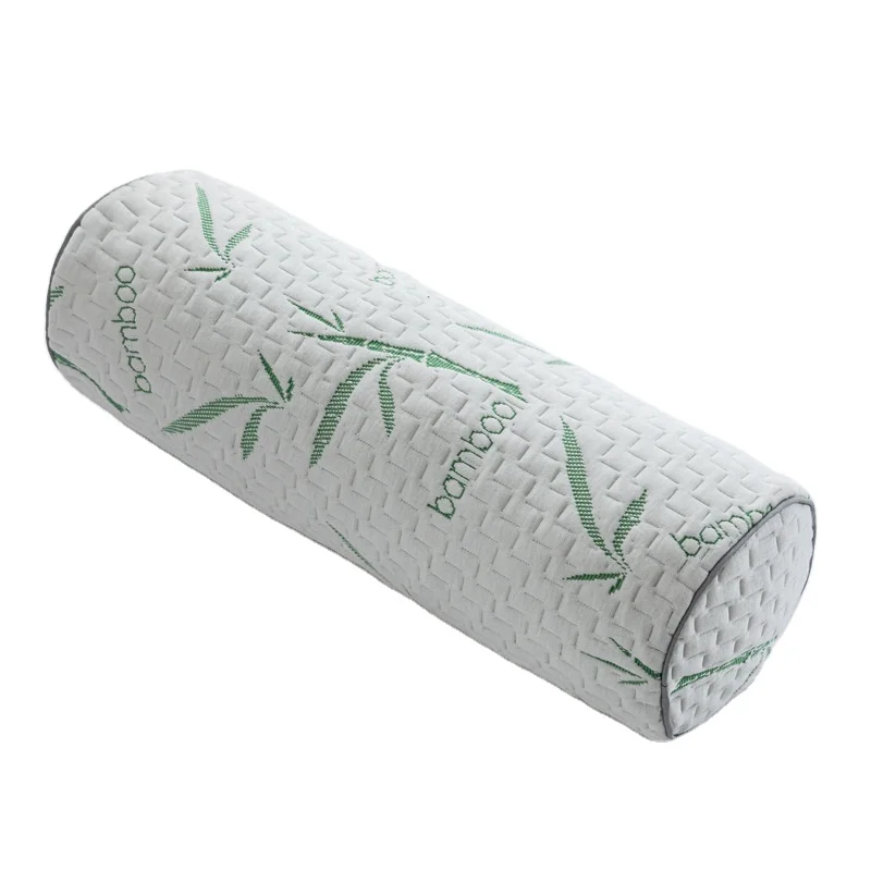 Breathable Bamboo Shredded Memory Foam Lumbar Roll Pillow Cylinder Pillow