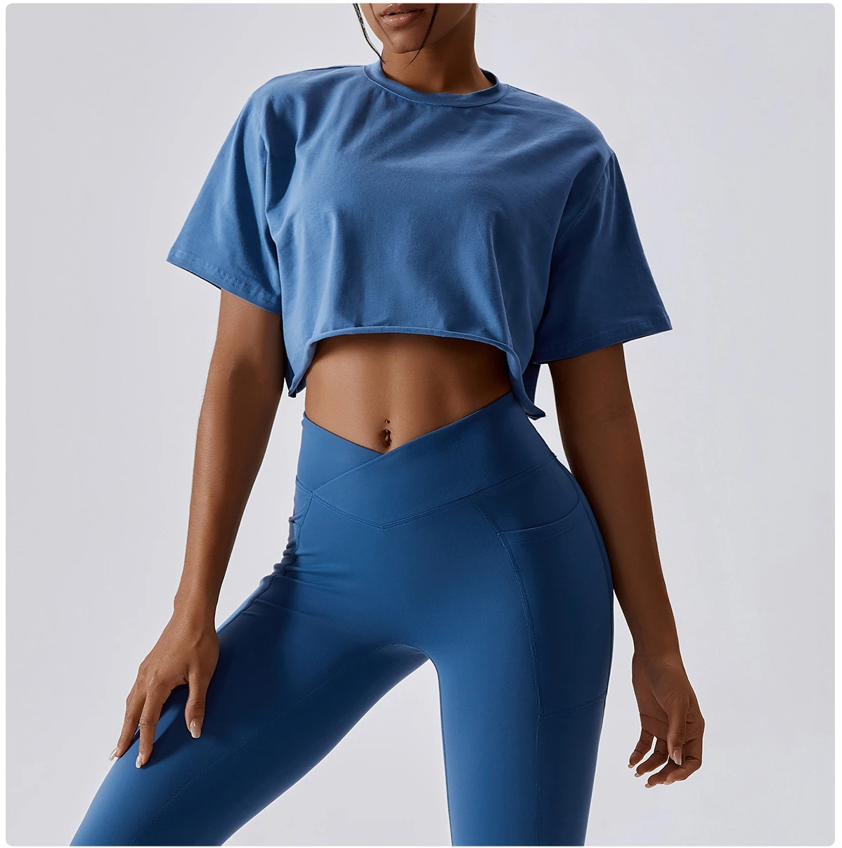 Custom Fashion Women Sets Training 2023 Scrunch V Waist Leggings Shorts Sweatshirt Sports Bra Gym Fitness Sets