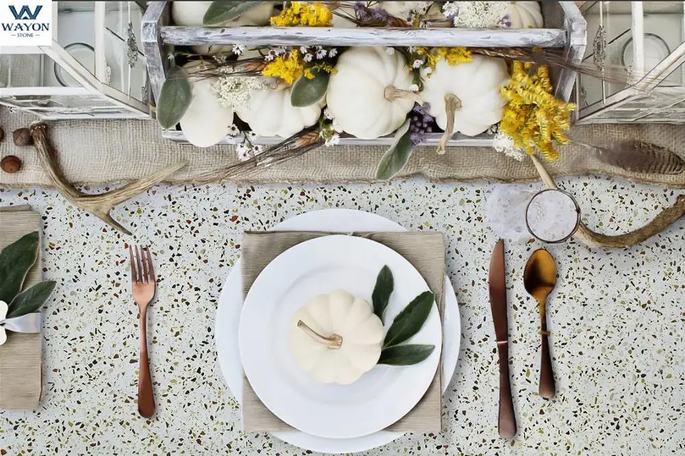 Large slab white grey red stone chips cement terrazzo for floor and wall tiles stone flooring